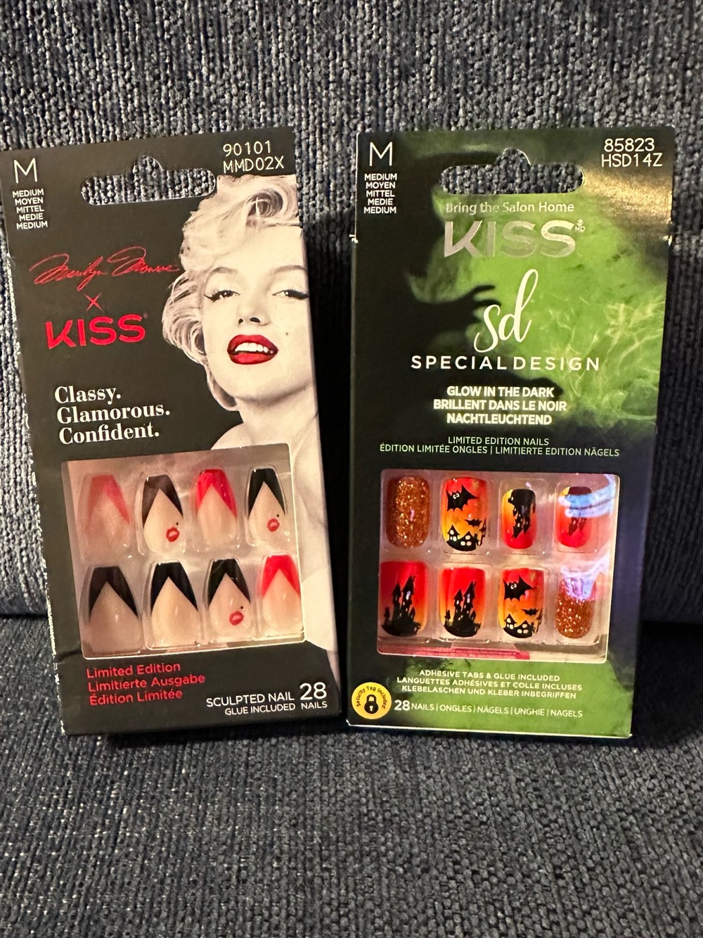 KISS Marilyn Monroe Nails & KISS Halloween Nails